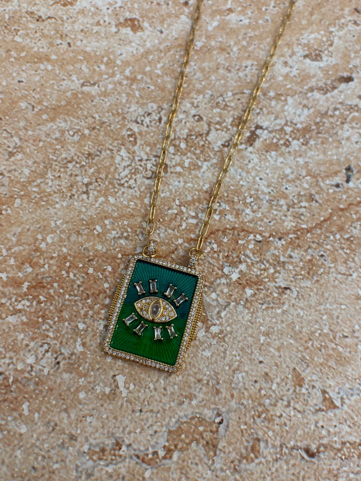 Emerald eye necklace